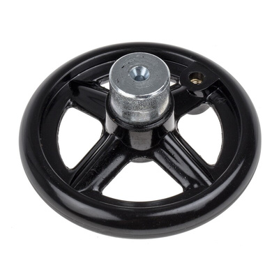 RS PRO Black Phenoplast, Vegetal Fibre Reinforced Hand Wheel, 100mm diameter
