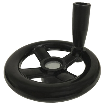 RS PRO Black Phenoplast, Vegetal Fibre Reinforced Hand Wheel, 100mm diameter