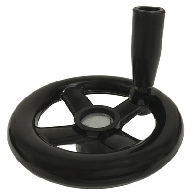 RS PRO Black Hand Wheel, 120mm diameter