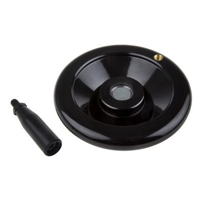 RS PRO Black Phenoplast Hand Wheel, 160mm diameter
