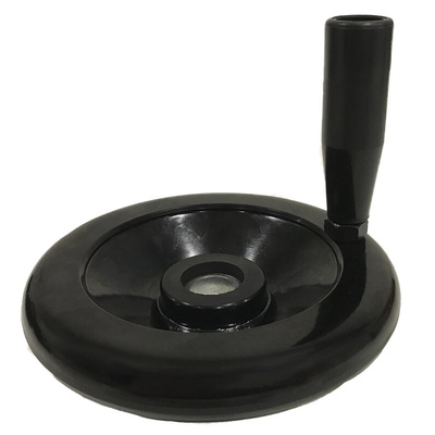 RS PRO Black Phenoplast Hand Wheel, 160mm diameter