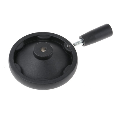 Rose+Krieger Black Die Cast Aluminium Hand Wheel, 100mm diameter