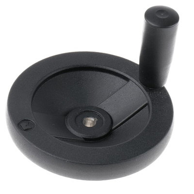 Rose+Krieger Black Die Cast Aluminium Hand Wheel, 100mm diameter