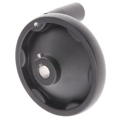 Rose+Krieger Black Die Cast Aluminium Hand Wheel, 100mm diameter