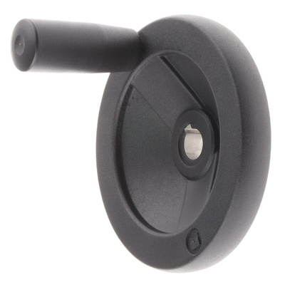 Rose+Krieger Black Die Cast Aluminium Hand Wheel, 100mm diameter