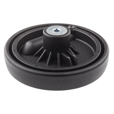 RS PRO Black Thermoplastic Hand Wheel, 150mm diameter