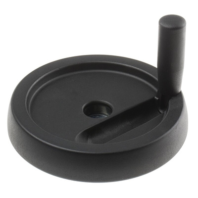 RS PRO Black Thermoplastic Hand Wheel, 175mm diameter