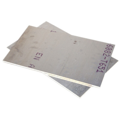 RS PRO Aluminium Metal Sheet 300mm x 500mm, 8mm Thick
