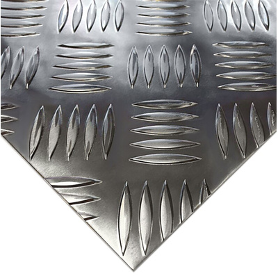RS PRO Aluminium Checker Plate 2000mm x 1000mm, 3mm Thick
