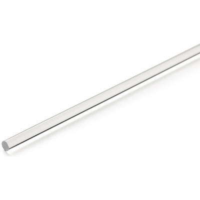 RS PRO Clear Acrylic Rod, 1m x 6mm Diameter