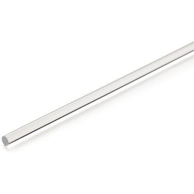 RS PRO Clear Acrylic Rod, 1m x 25mm Diameter