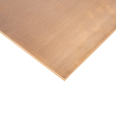 RS PRO Copper Metal Sheet 300mm x 300mm, 0.45mm Thick