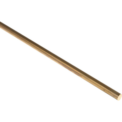 RS PRO Brass Rod 6mm Diameter, 500mm L
