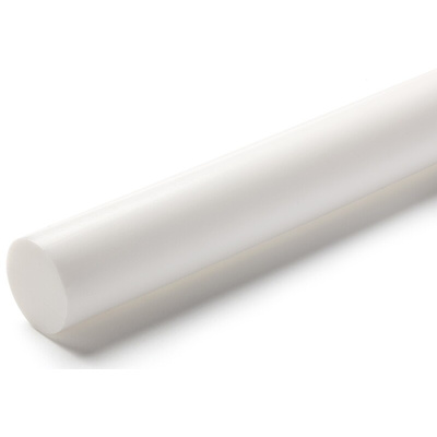 RS PRO Opaque Fluoroplastics PTFE Rod, 1m x 65mm Diameter