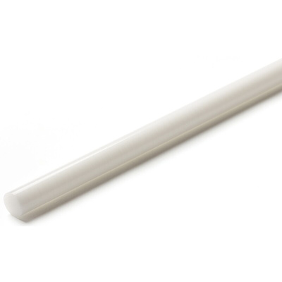 RS PRO White Acetal Rod, 1m x 6mm Diameter