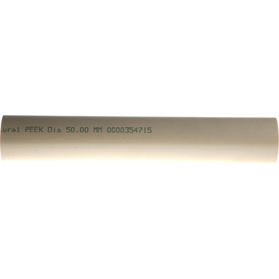 RS PRO Beige Polyetheretherketone PEEK Rod, 300mm x 50mm Diameter