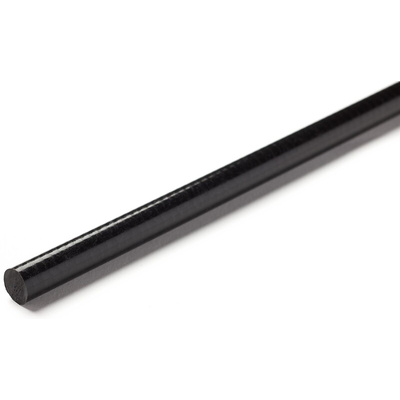 RS PRO Black Glass-Reinforced Plastic GRP Rod, 1m x 10mm Diameter
