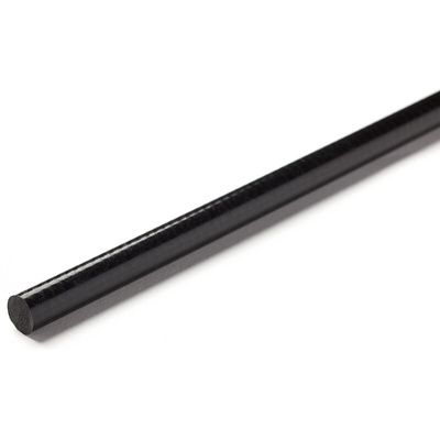 RS PRO Black Glass-Reinforced Plastic GRP Rod, 1m x 30mm Diameter