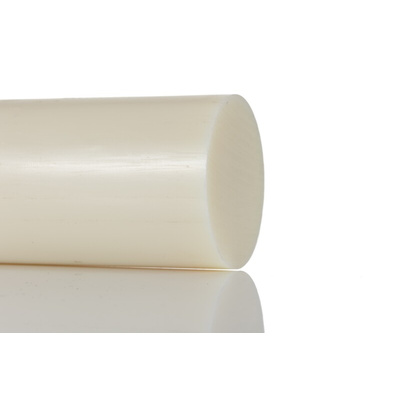 RS PRO Natural Nylon Rod, 500mm x 70mm Diameter