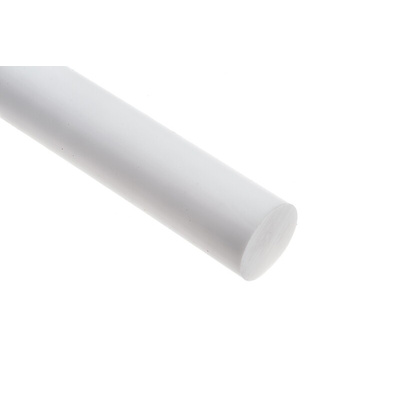 RS PRO Opaque Fluoroplastics PTFE Rod, 500mm x 40mm Diameter