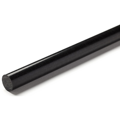 RS PRO Black Acetal Rod, 1m x 12.7mm Diameter
