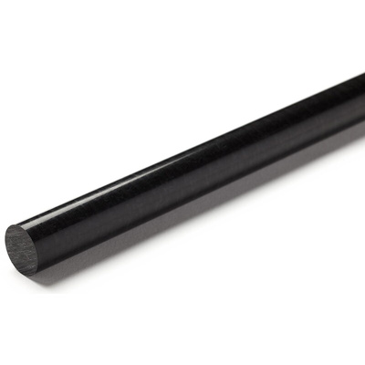 RS PRO Black Acetal Rod, 1m x 20mm Diameter