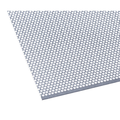 RS PRO Galvanised Steel Perforated Metal Sheet 1000mm x 500mm, 0.7mm Thick