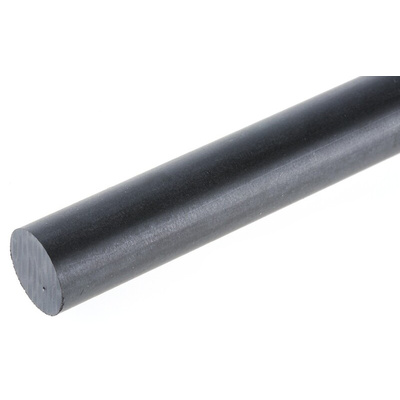 RS PRO Black Polyamide-imide PAI Rod, 300mm x 12.7mm Diameter