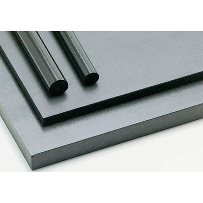 RS PRO Black Nylon Rod, 1m x 45mm Diameter