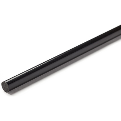 RS PRO Black Nylon Rod, 1m x 30mm Diameter