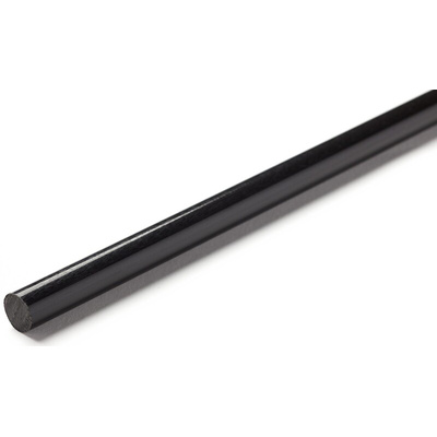 RS PRO Black Nylon Rod, 1m x 40mm Diameter