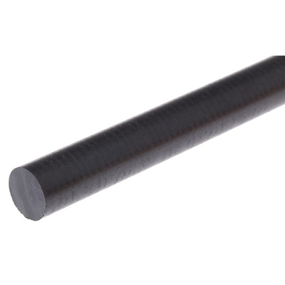 RS PRO Black Polyetheretherketone PEEK Rod, 300mm x 10mm Diameter