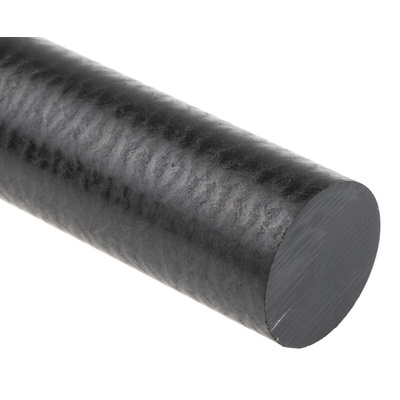 RS PRO Black Polyetheretherketone PEEK Rod, 300mm x 30mm Diameter