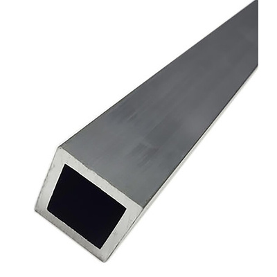 Square Aluminium Metal Tube, 1 3/4in ID, 1m L, 2in W, 2in H, 10SWG Thickness