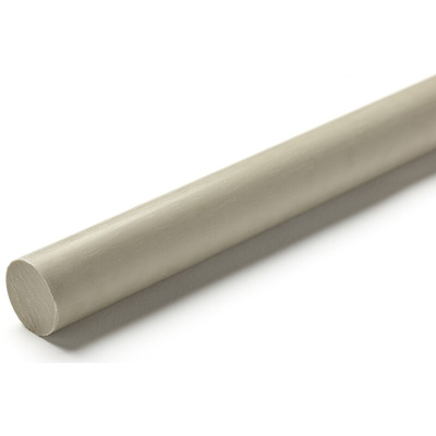RS PRO Beige, Grey Polypropylene PP Rod, 1m x 50mm Diameter