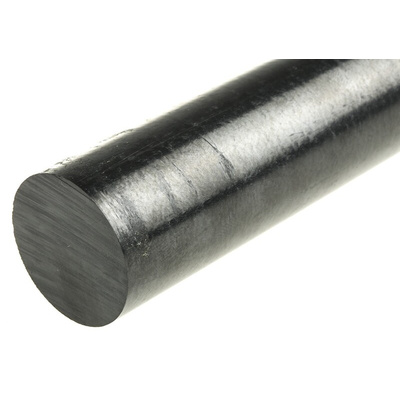 RS PRO Black Polyphenylene Sulphide (PPS) Rod, 500mm x 30mm Diameter
