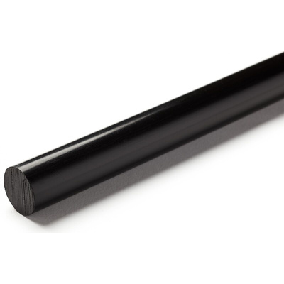 RS PRO Black Polyethylene PE Rod, 1m x 40mm Diameter