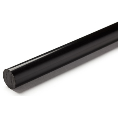 RS PRO Black Polyethylene PE Rod, 1m x 60mm Diameter