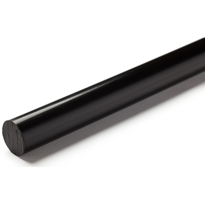 RS PRO Black Polyethylene PE Rod, 1m x 80mm Diameter