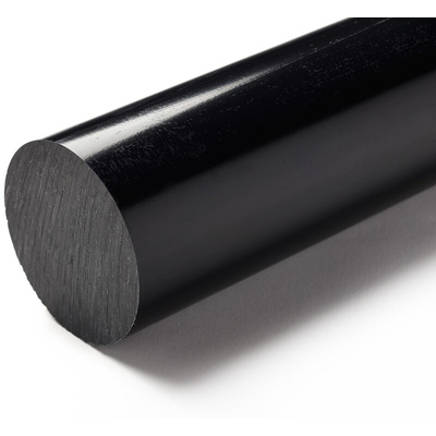 RS PRO Black Nylon Rod, 500mm x 150mm Diameter