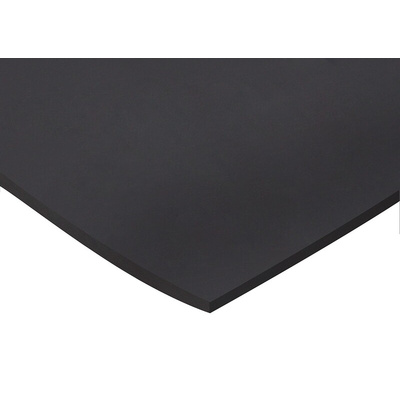 RS PRO Black Rubber Sheet, 1m x 600mm x 3mm