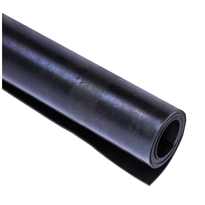RS PRO Black Rubber Sheet, 1m x 600mm x 1.5mm