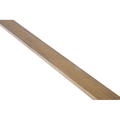 RS PRO Brass Flat Bar, 1in W, 1/4in H, 500mm L