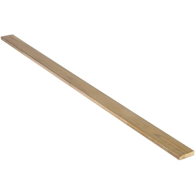 RS PRO Brass Flat Bar, 1in W, 1/4in H, 500mm L