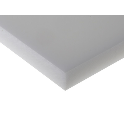 RS PRO White Plastic Sheet, 500mm x 300mm x 20mm