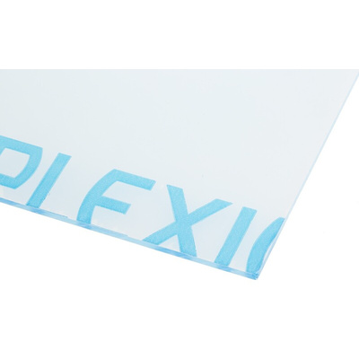 RS PRO Clear Blue Plastic Sheet, 500mm x 300mm x 3mm