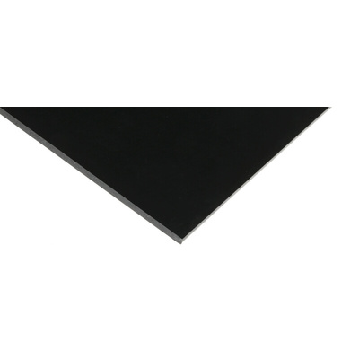 RS PRO Black Plastic Sheet, 500mm x 300mm x 6mm