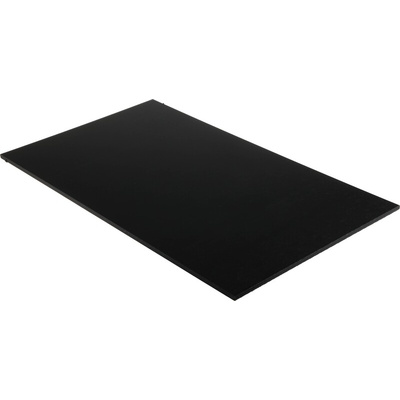 RS PRO Black Plastic Sheet, 500mm x 300mm x 6mm