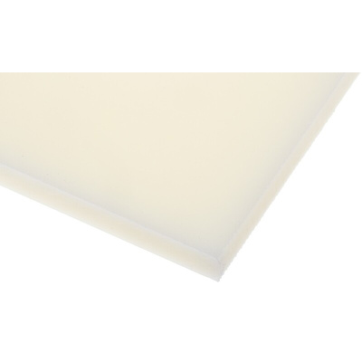 RS PRO Natural Plastic Sheet, 500mm x 300mm x 12mm