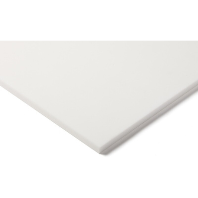 RS PRO White Plastic Sheet, 600mm x 300mm x 10mm